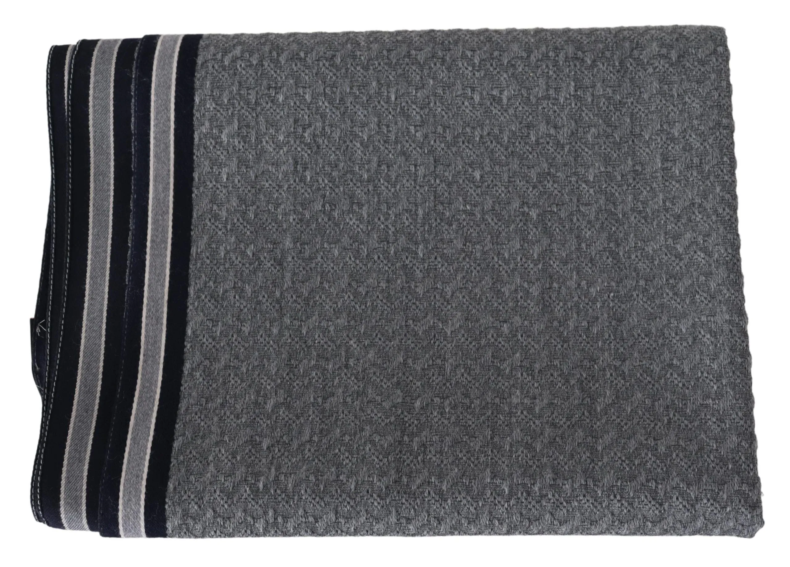 Missoni Gray Stripes Pattern 100% Wool Unisex Neck Wrap Scarf sold by Siebentaschen product image thumbnail 4