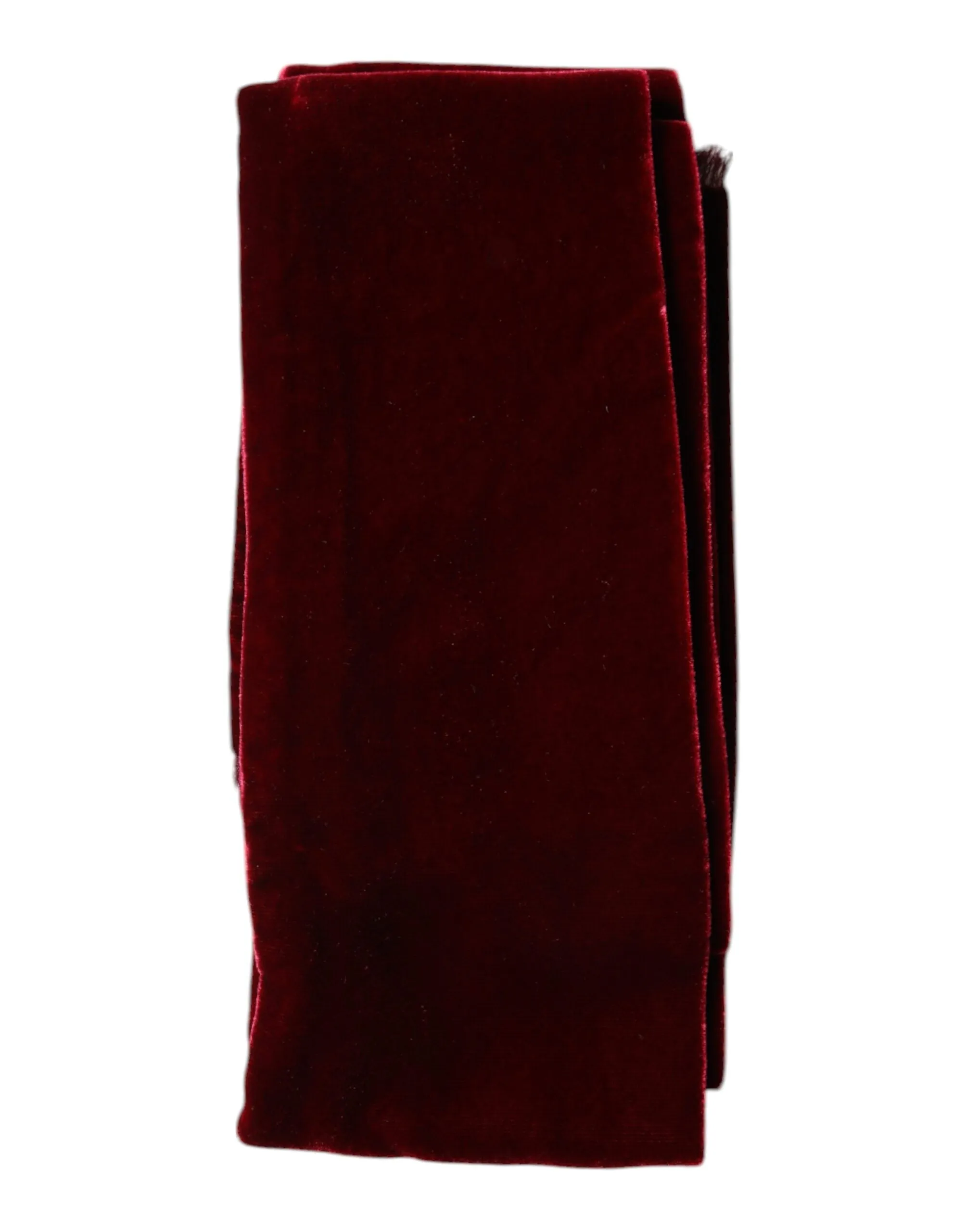 Dolce & Gabbana Bordeaux Cotton Silk Fringe Shawl Wrap Scarf sold by Siebentaschen product image thumbnail 2