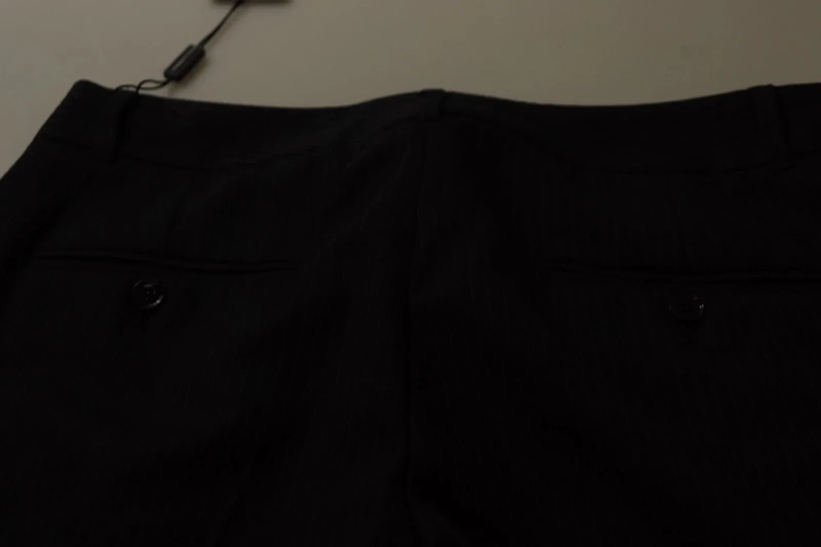 Dolce & Gabbana Black Stripes Mid Waist Trouser Pants sold by Siebentaschen product image thumbnail 2