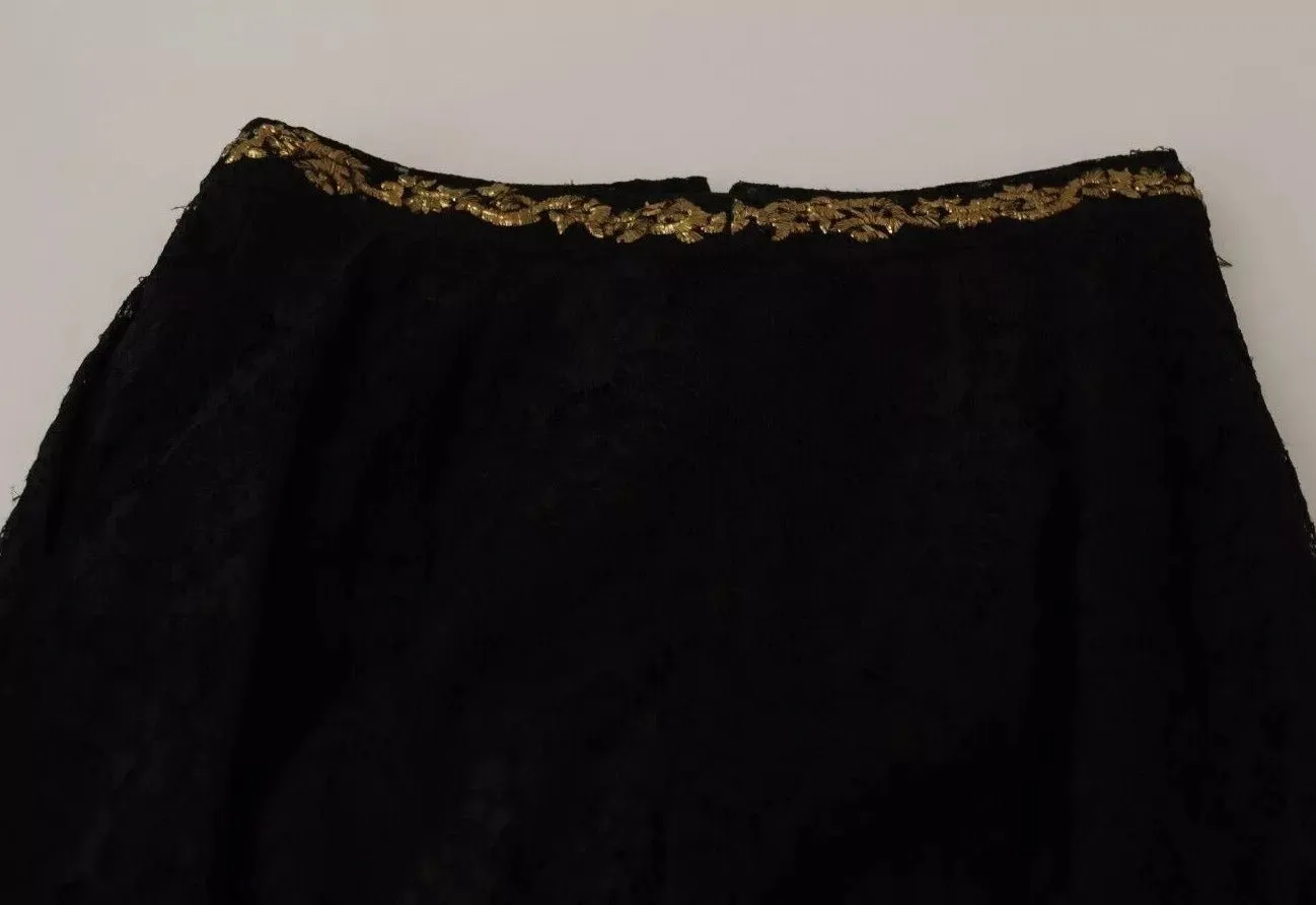 Dolce & Gabbana Black Lace Gold Baroque SPECIAL PIECE Shorts sold by Siebentaschen product image thumbnail 5