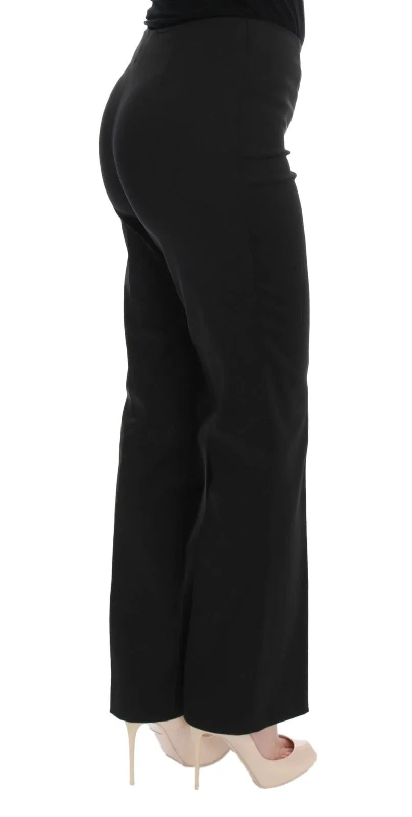 BENCIVENGA Black Stretch Straight Fit Dress Trousers Pants sold by Siebentaschen product image thumbnail 2