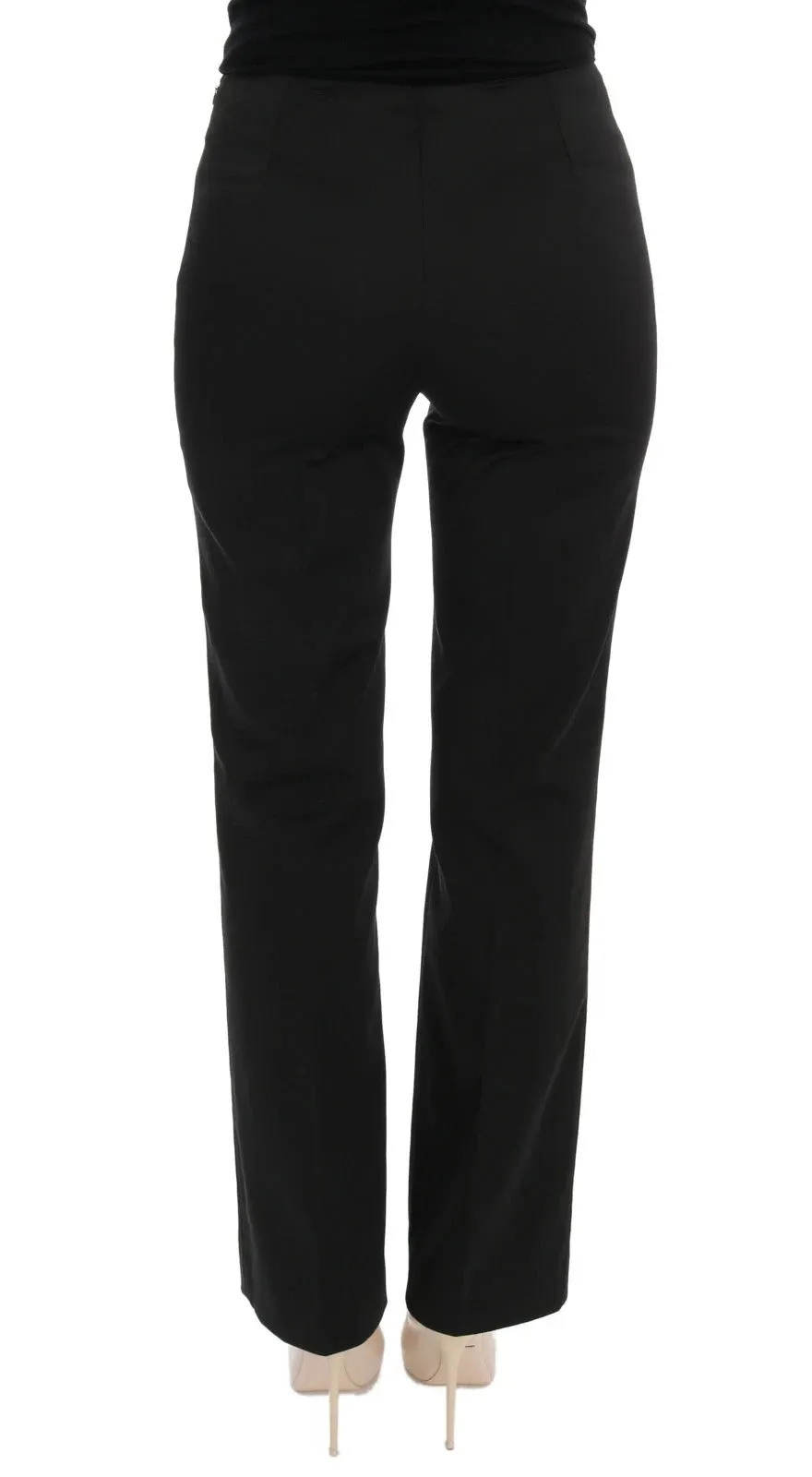BENCIVENGA Black Stretch Straight Fit Dress Trousers Pants sold by Siebentaschen product image thumbnail 3