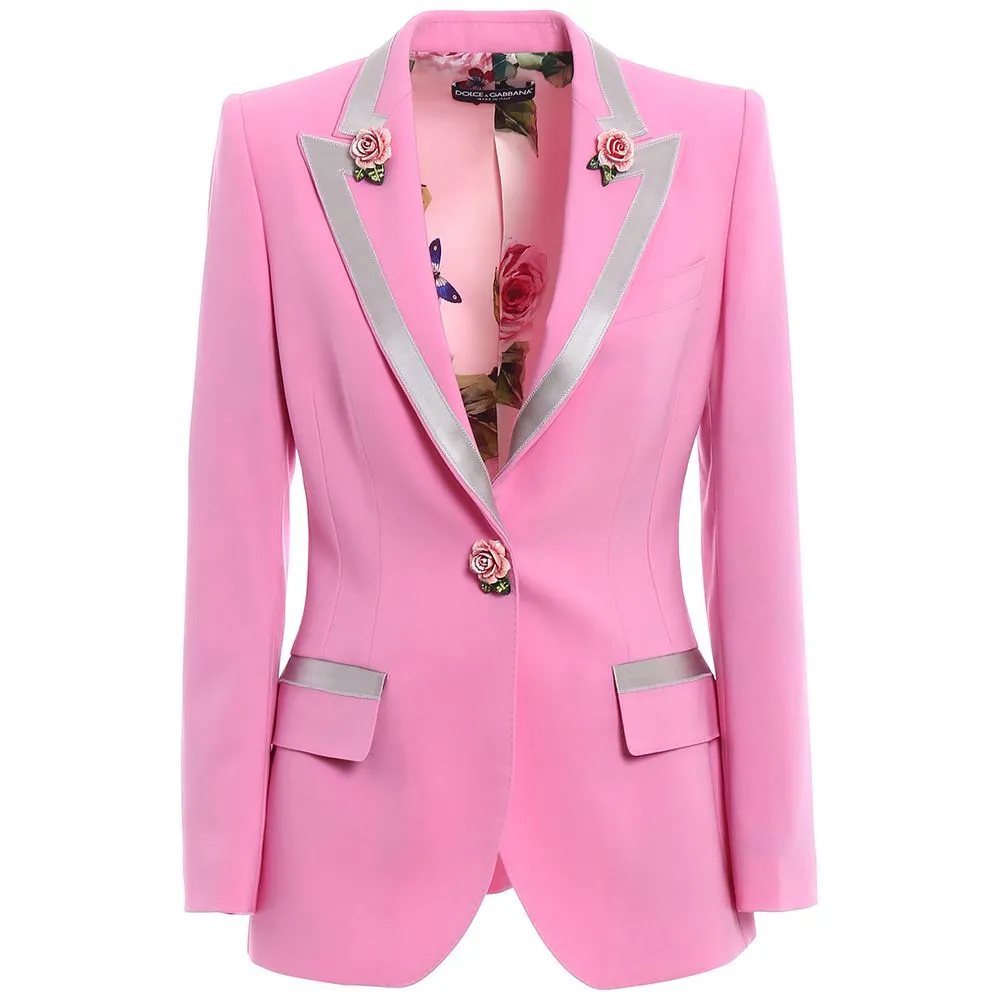 Dolce & Gabbana Pink Wool Jackets & Coat sold by Siebentaschen