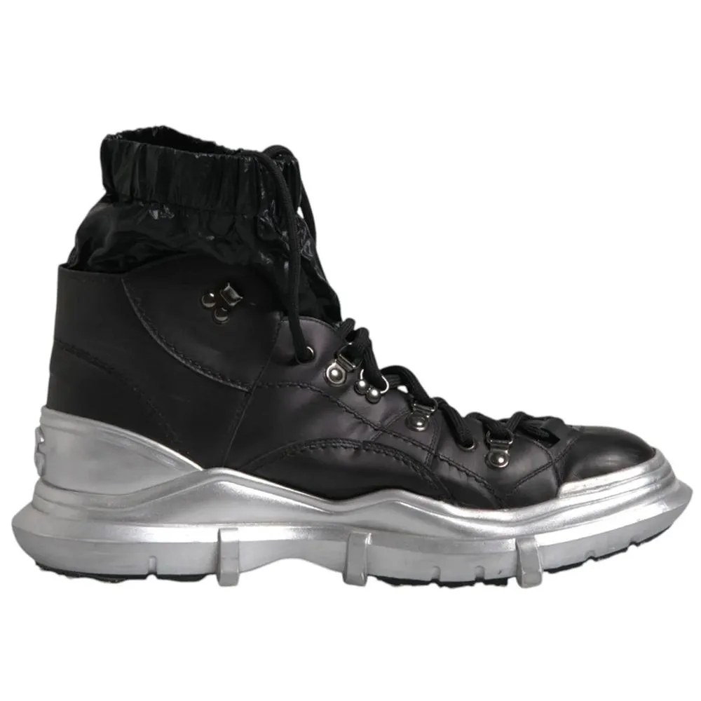 Dolce & Gabbana Black Lambskin Men Ankle Boot sold by Siebentaschen