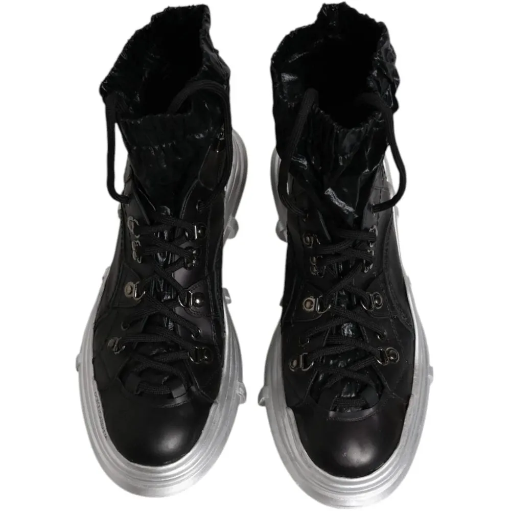 Dolce & Gabbana Black Lambskin Men Ankle Boot sold by Siebentaschen product image thumbnail 5