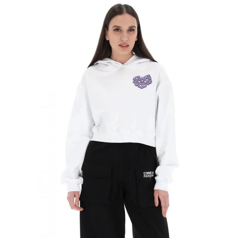 Comme Des Fuckdown White Cotton Women Sweatshirt sold by Siebentaschen