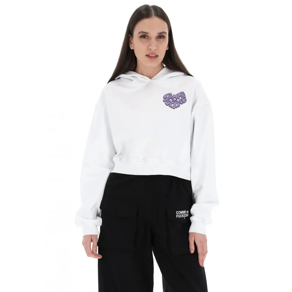 Comme Des Fuckdown White Cotton Women Sweatshirt sold by Siebentaschen