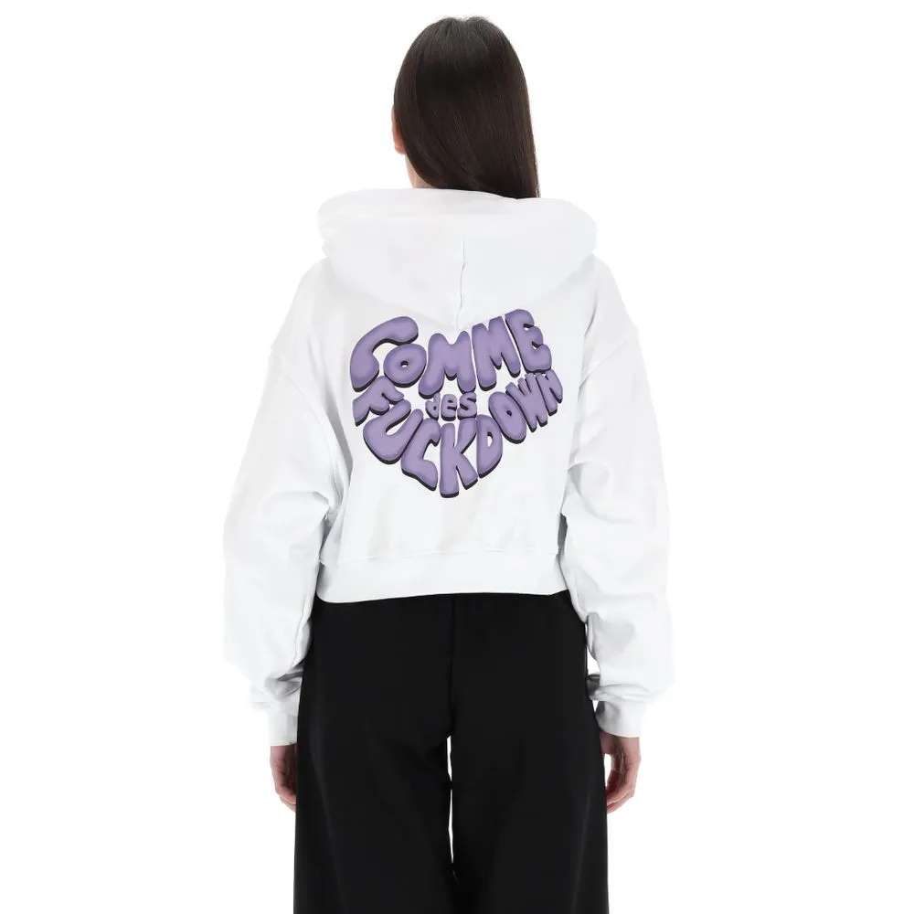 Comme Des Fuckdown White Cotton Women Sweatshirt sold by Siebentaschen product image thumbnail 2