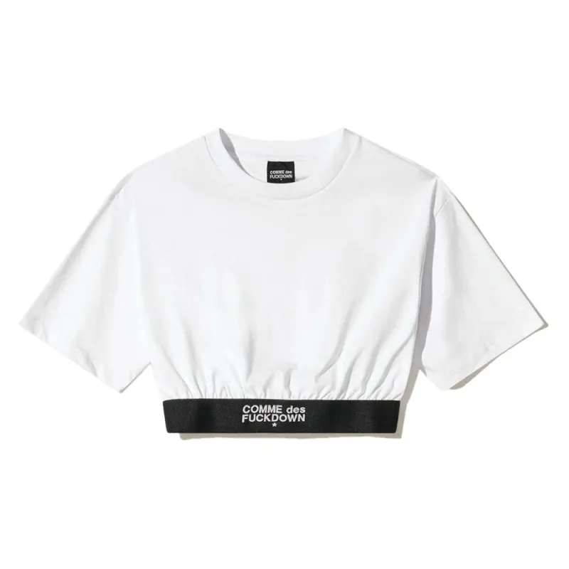 Comme Des Fuckdown White Cotton Women T-Shirt sold by Siebentaschen