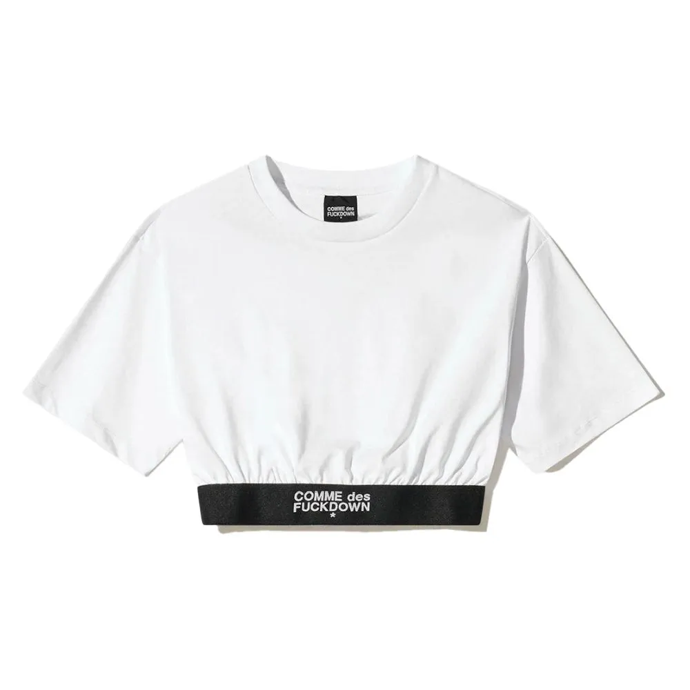 Comme Des Fuckdown White Cotton Women T-Shirt sold by Siebentaschen