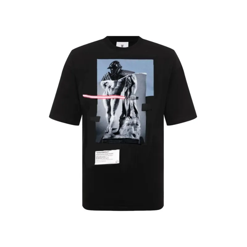 Diego Venturino Black Cotton T-Shirt sold by Siebentaschen