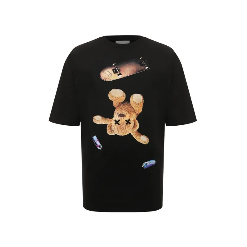 Diego Venturino Black Cotton T-Shirt sold by Siebentaschen