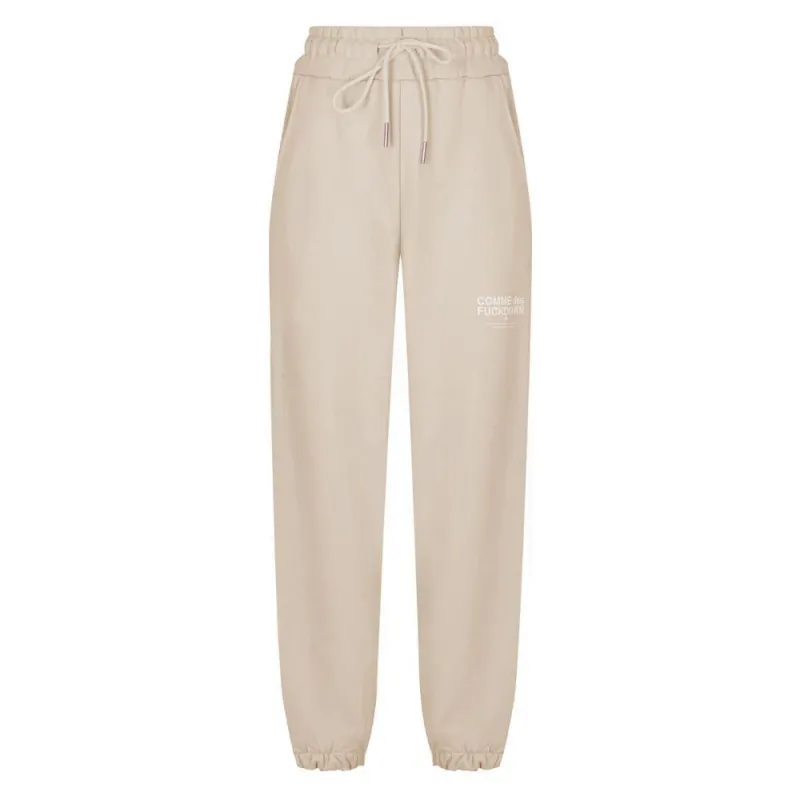 Comme Des Fuckdown Beige Cotton Women Sweatpant sold by Siebentaschen