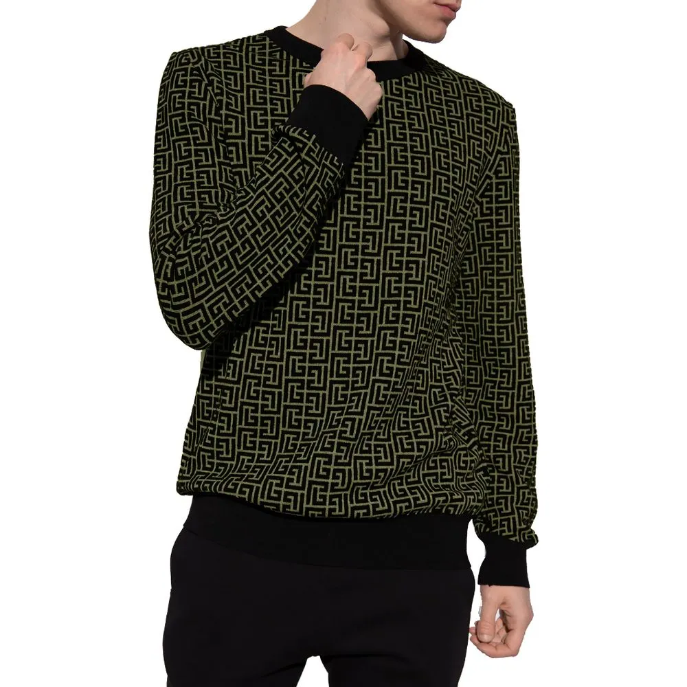 Balmain Green Wool Sweater sold by Siebentaschen product image thumbnail 3