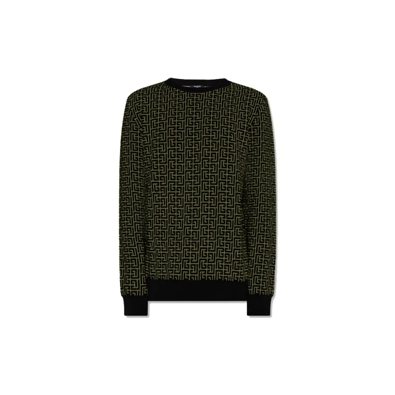 Balmain Green Wool Sweater sold by Siebentaschen