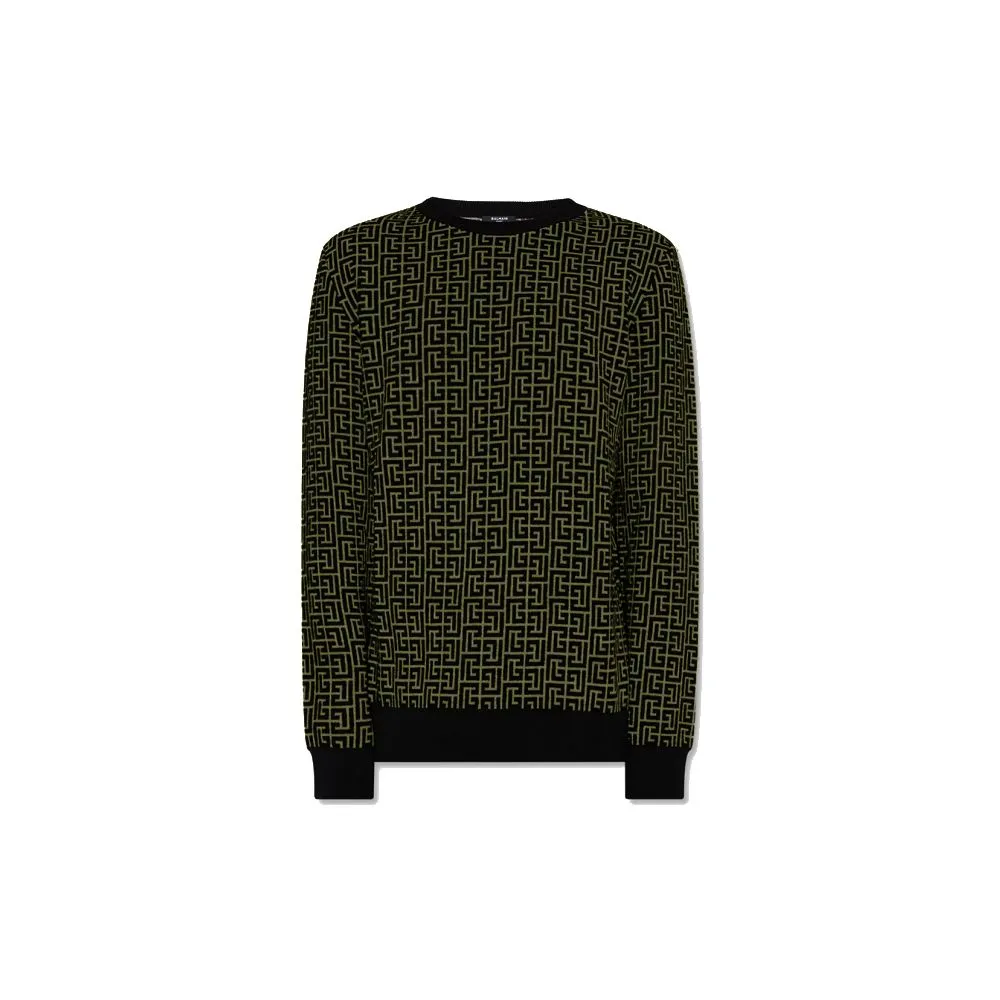 Balmain Green Wool Sweater sold by Siebentaschen