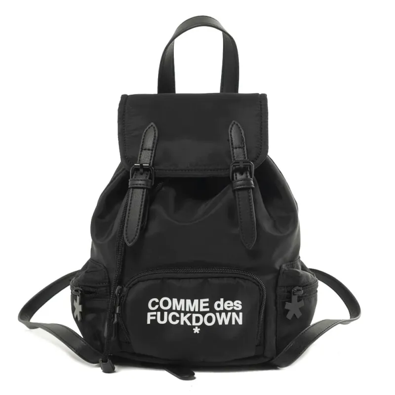 Comme Des Fuckdown Black Nylon Backpack sold by Siebentaschen