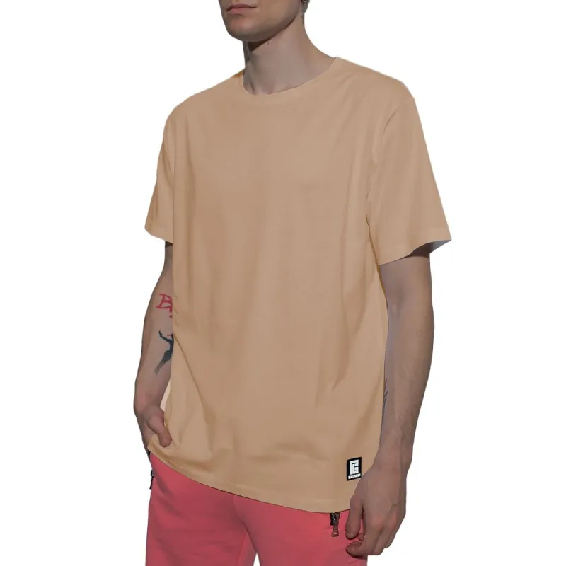 Balmain Brown Cotton T-Shirt sold by Siebentaschen