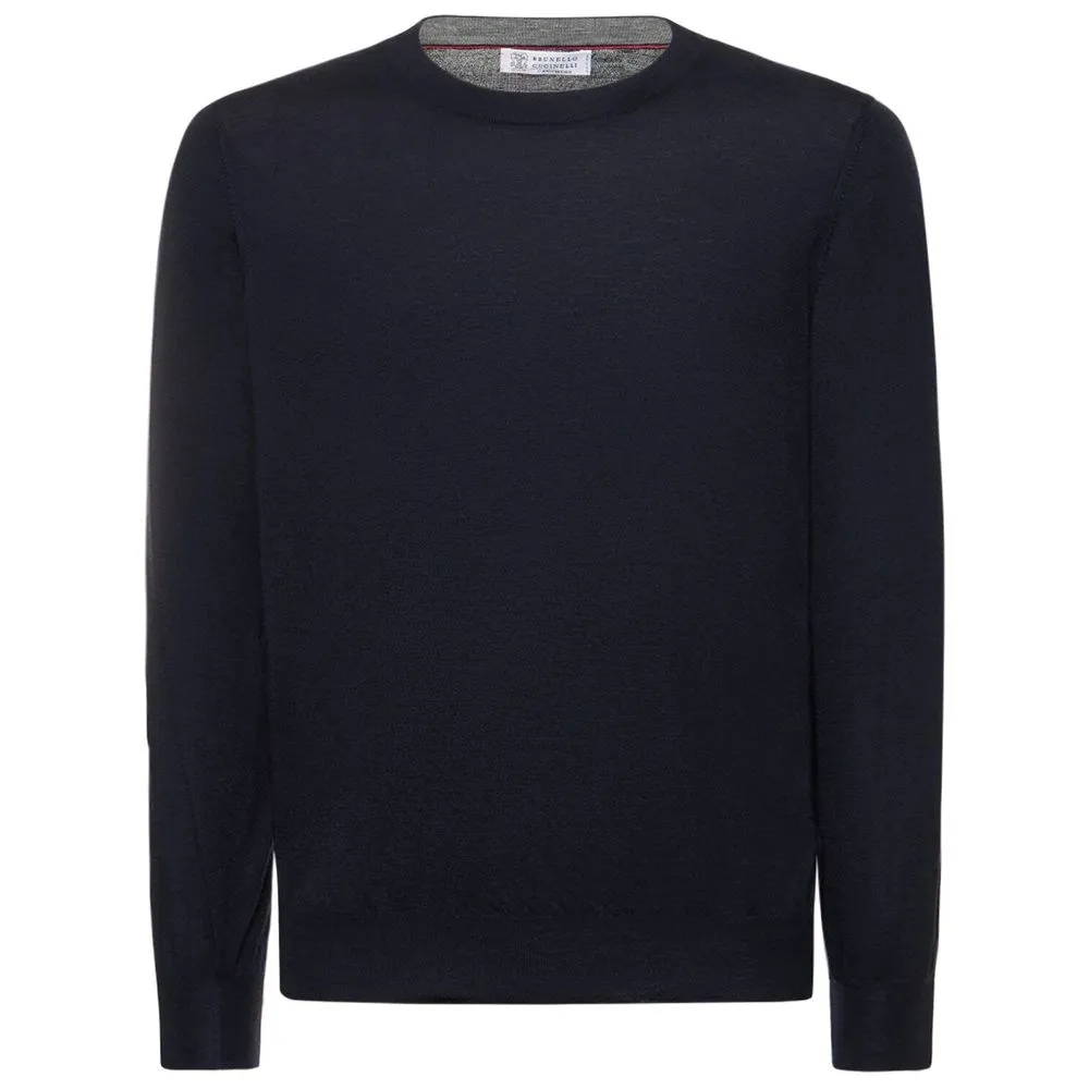 Brunello Cucinelli Blue Cashmere Men Sweater sold by Siebentaschen