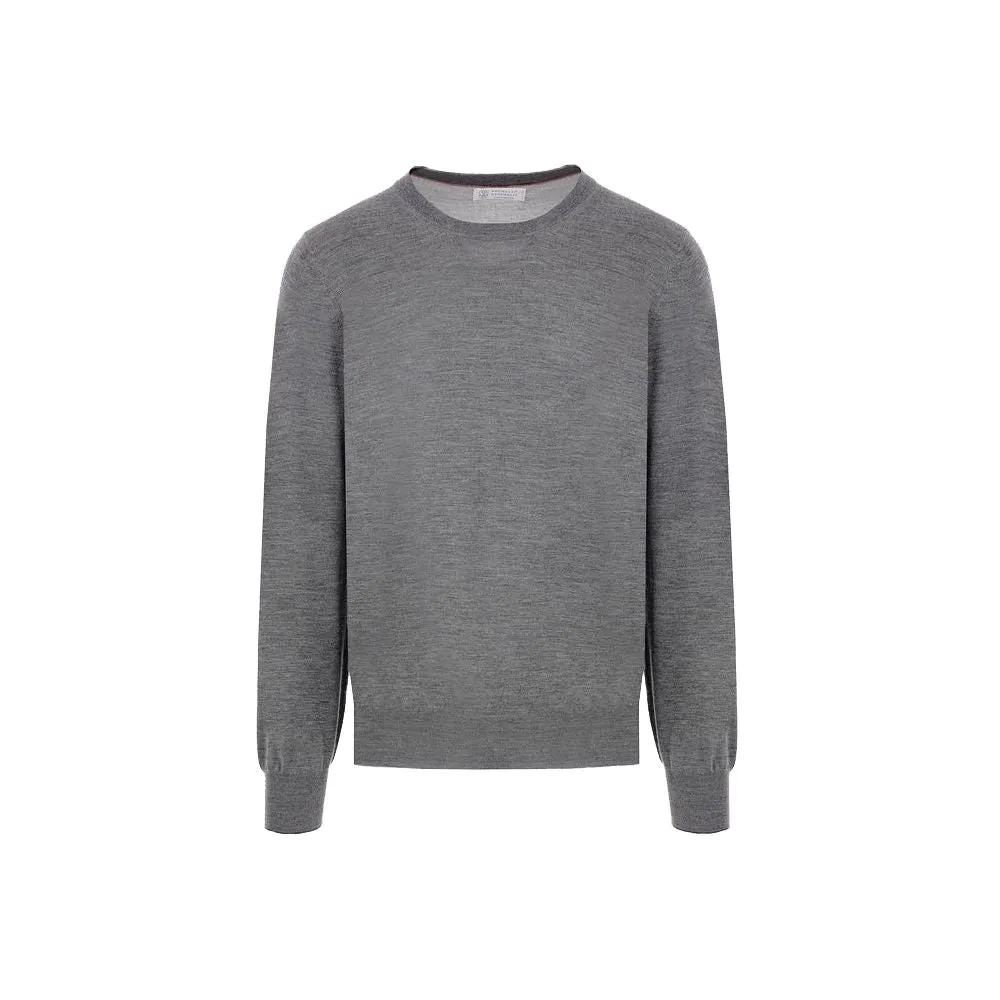 Brunello Cucinelli Gray Cashmere Men Sweater sold by Siebentaschen