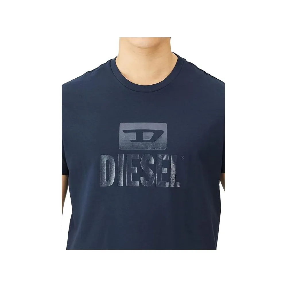 Diesel Blue Cotton T-Shirt sold by Siebentaschen product image thumbnail 5
