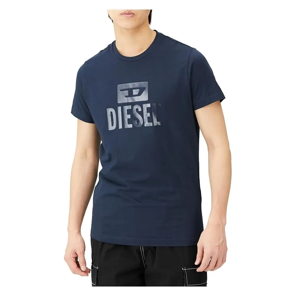 Diesel Blue Cotton T-Shirt sold by Siebentaschen product image thumbnail 3