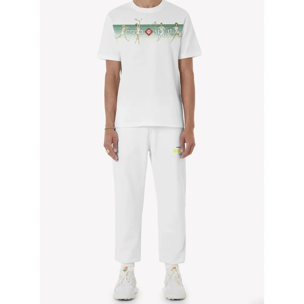 Casablanca White Cotton T-Shirt sold by Siebentaschen product image thumbnail 3