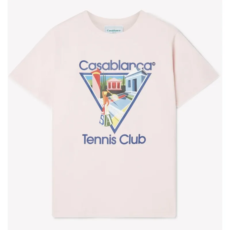 Casablanca Pink Cotton T-Shirt sold by Siebentaschen