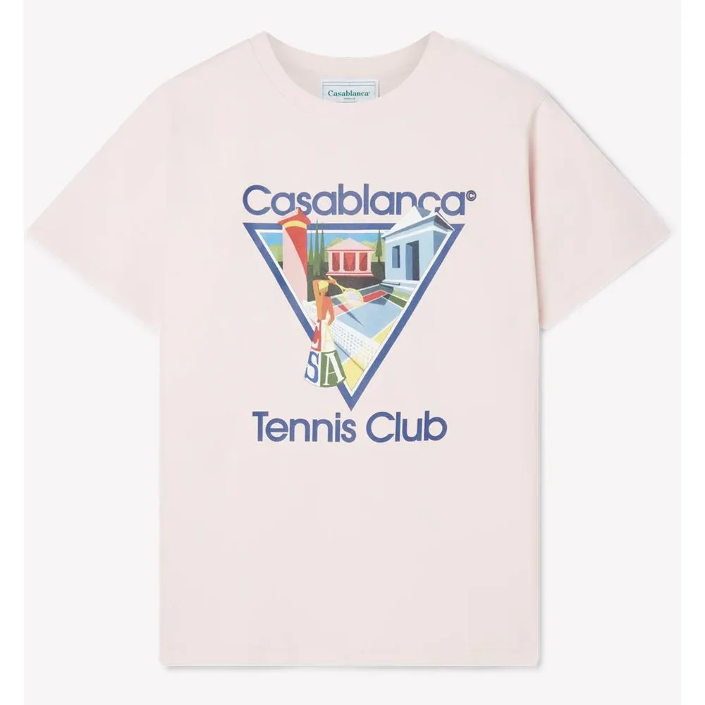 Casablanca Pink Cotton T-Shirt sold by Siebentaschen