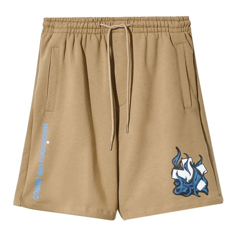 Comme Des Fuckdown Brown Cotton Short sold by Siebentaschen