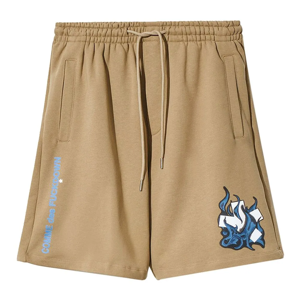 Comme Des Fuckdown Brown Cotton Short sold by Siebentaschen