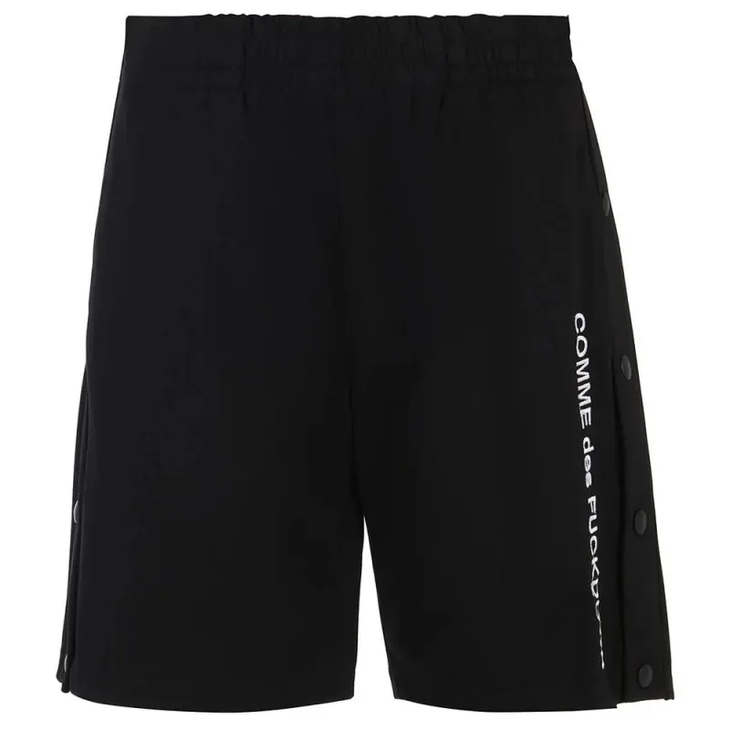 Comme Des Fuckdown Black Viscose Men Bermuda Short sold by Siebentaschen