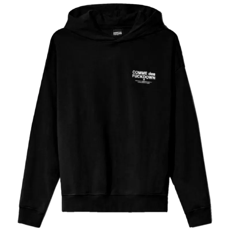 Comme Des Fuckdown Black Cotton Men Hoodie sold by Siebentaschen