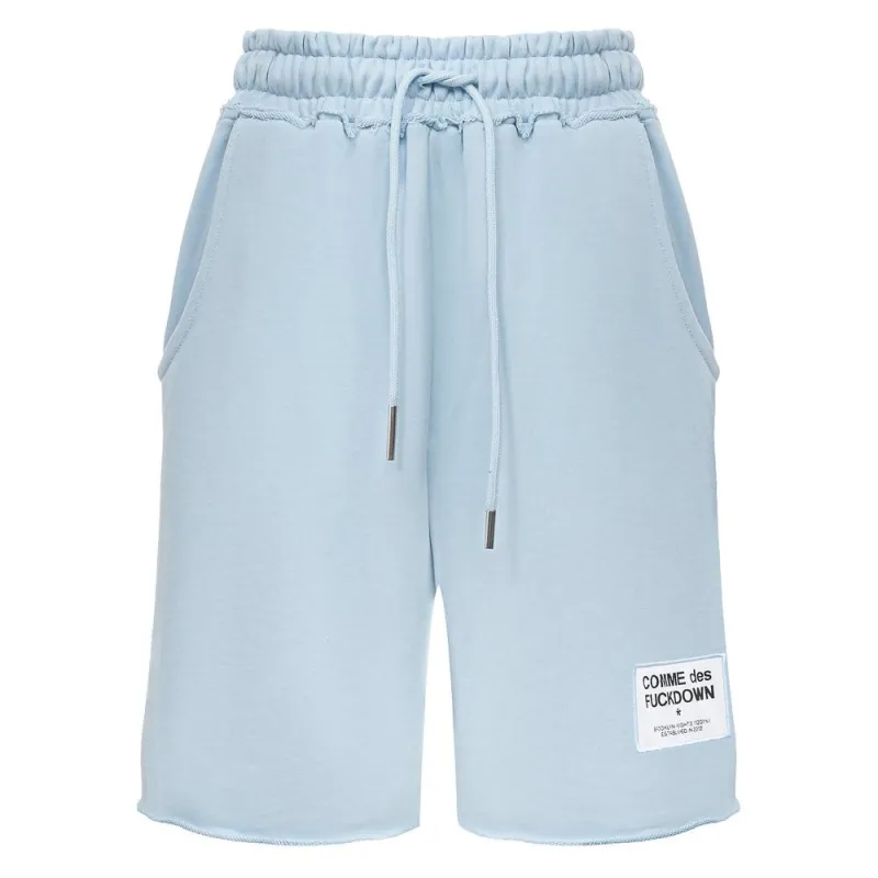 Comme Des Fuckdown Blue Cotton Short sold by Siebentaschen