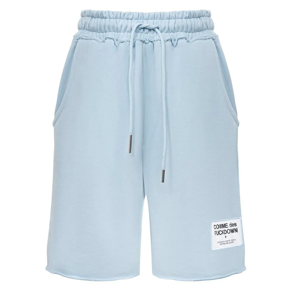 Comme Des Fuckdown Blue Cotton Short sold by Siebentaschen