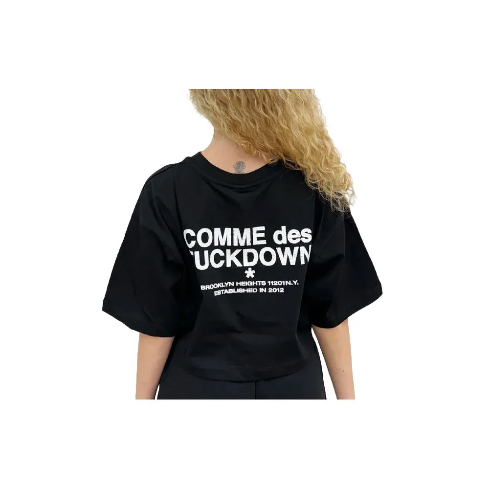 Comme Des Fuckdown Black Cotton Women T-Shirt sold by Siebentaschen product image thumbnail 2