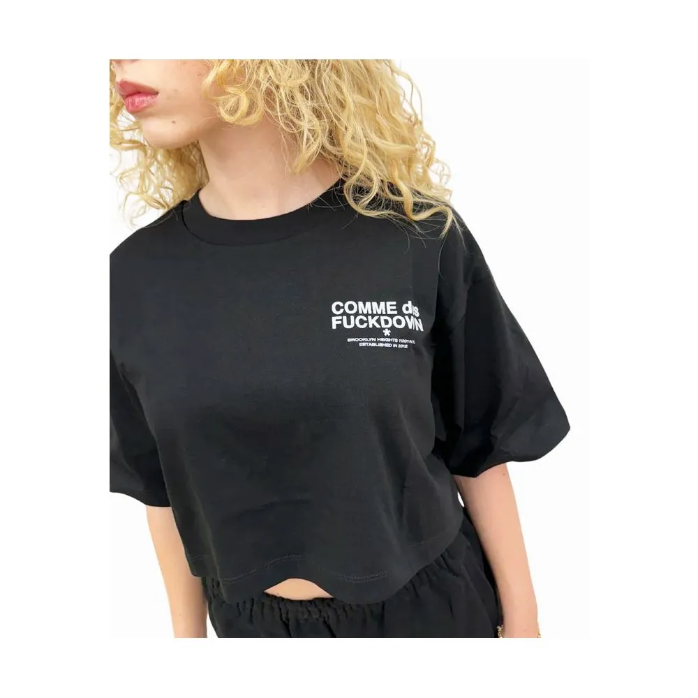 Comme Des Fuckdown Black Cotton Women T-Shirt sold by Siebentaschen product image thumbnail 3