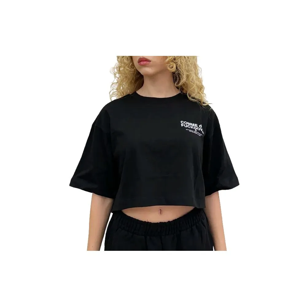 Comme Des Fuckdown Black Cotton Women T-Shirt sold by Siebentaschen