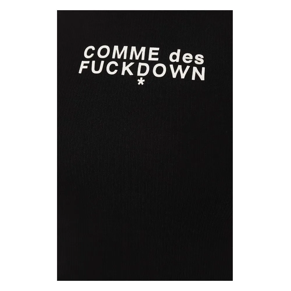 Comme Des Fuckdown Black Cotton Women Cropped Top sold by Siebentaschen product image thumbnail 4