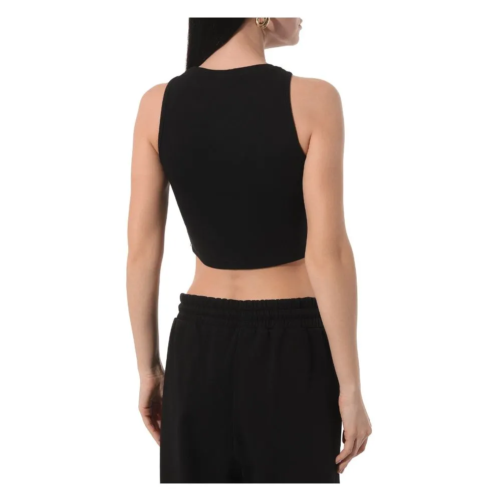 Comme Des Fuckdown Black Cotton Women Cropped Top sold by Siebentaschen product image thumbnail 2