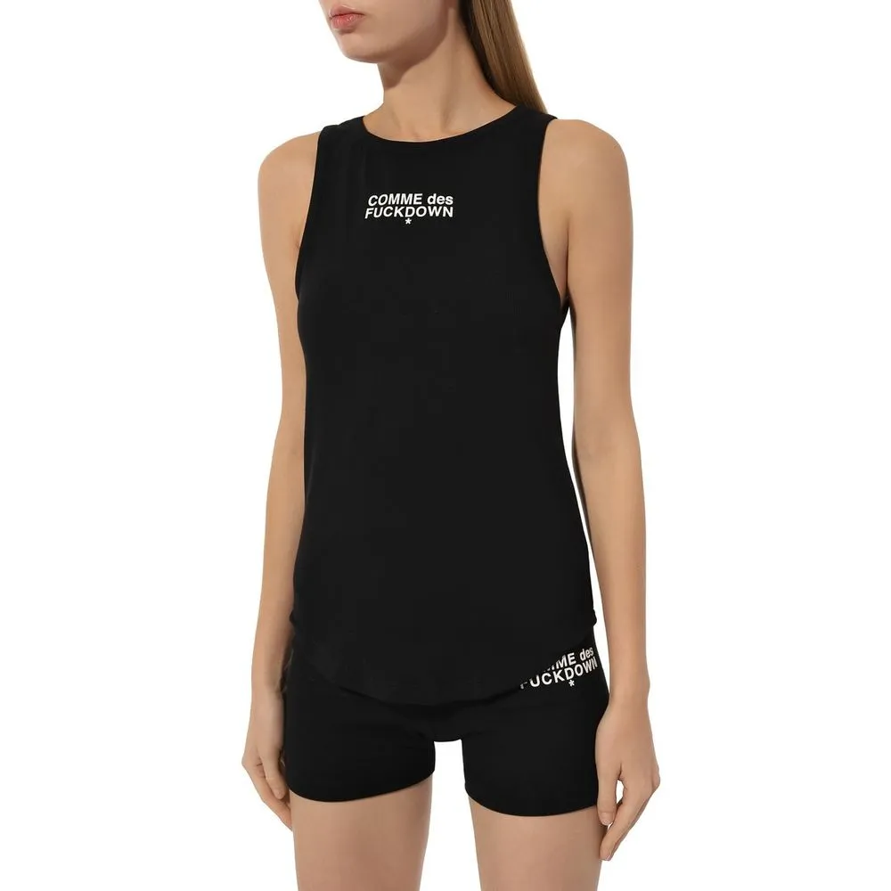 Comme Des Fuckdown "Black Cotton Women Tank Top" sold by Siebentaschen product image thumbnail 3