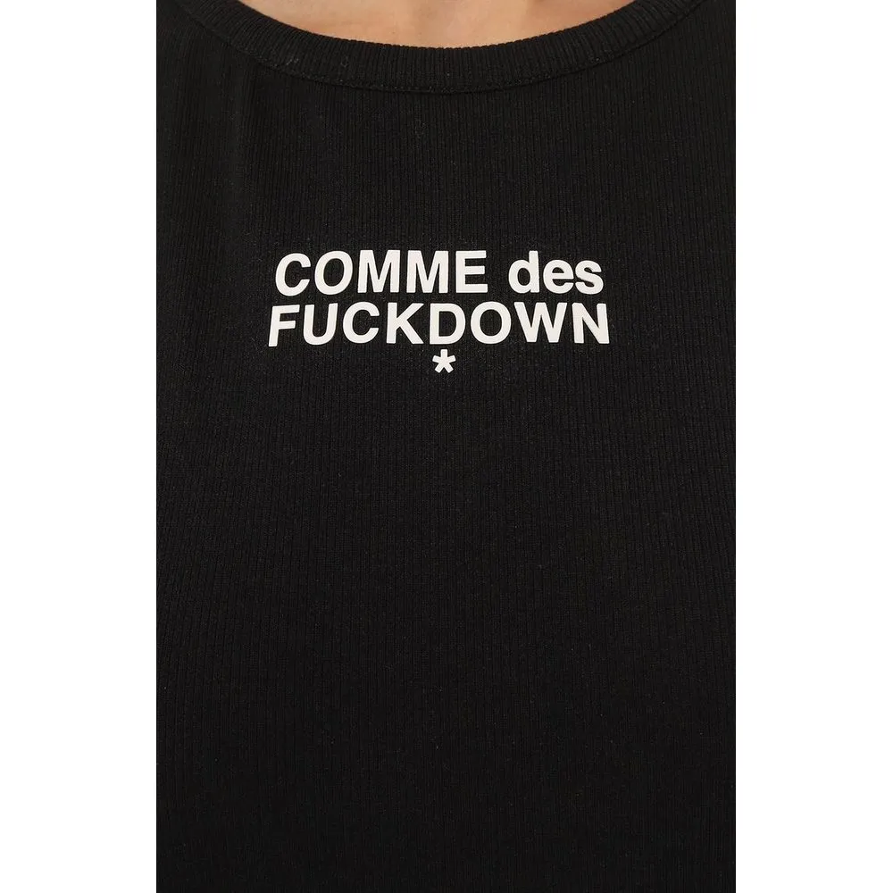 Comme Des Fuckdown "Black Cotton Women Tank Top" sold by Siebentaschen product image thumbnail 4