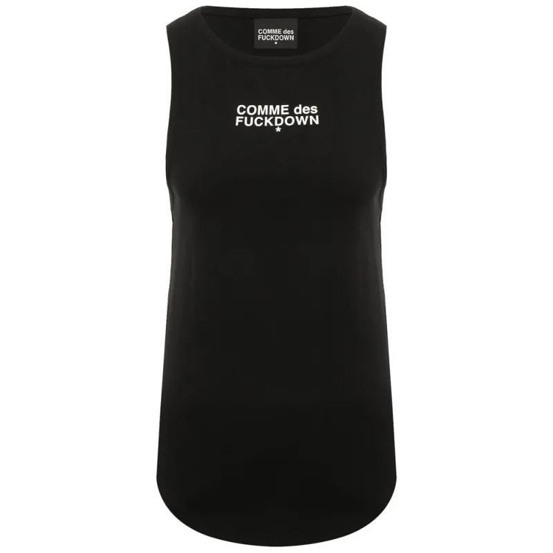 Comme Des Fuckdown "Black Cotton Women Tank Top" sold by Siebentaschen