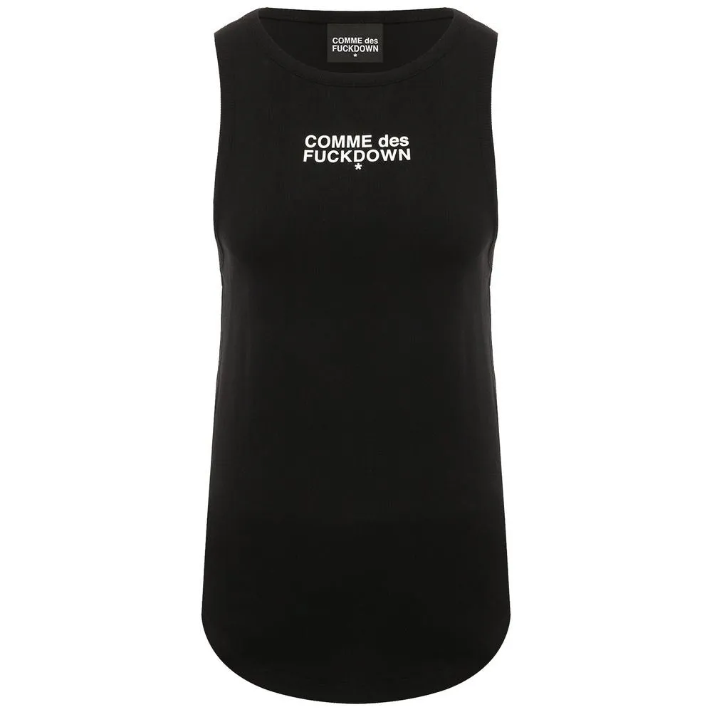 Comme Des Fuckdown "Black Cotton Women Tank Top" sold by Siebentaschen