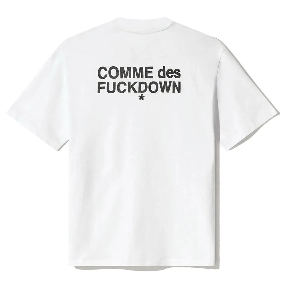 Comme Des Fuckdown White Cotton Women T-Shirt sold by Siebentaschen product image thumbnail 2