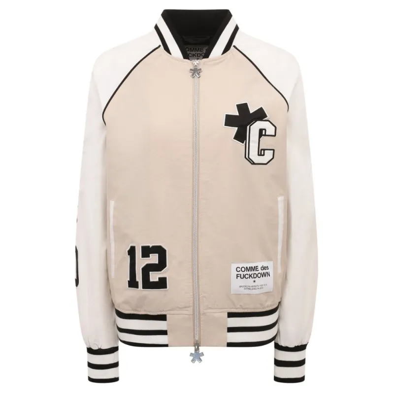 Comme Des Fuckdown Beige Cotton Jackets & Coat sold by Siebentaschen