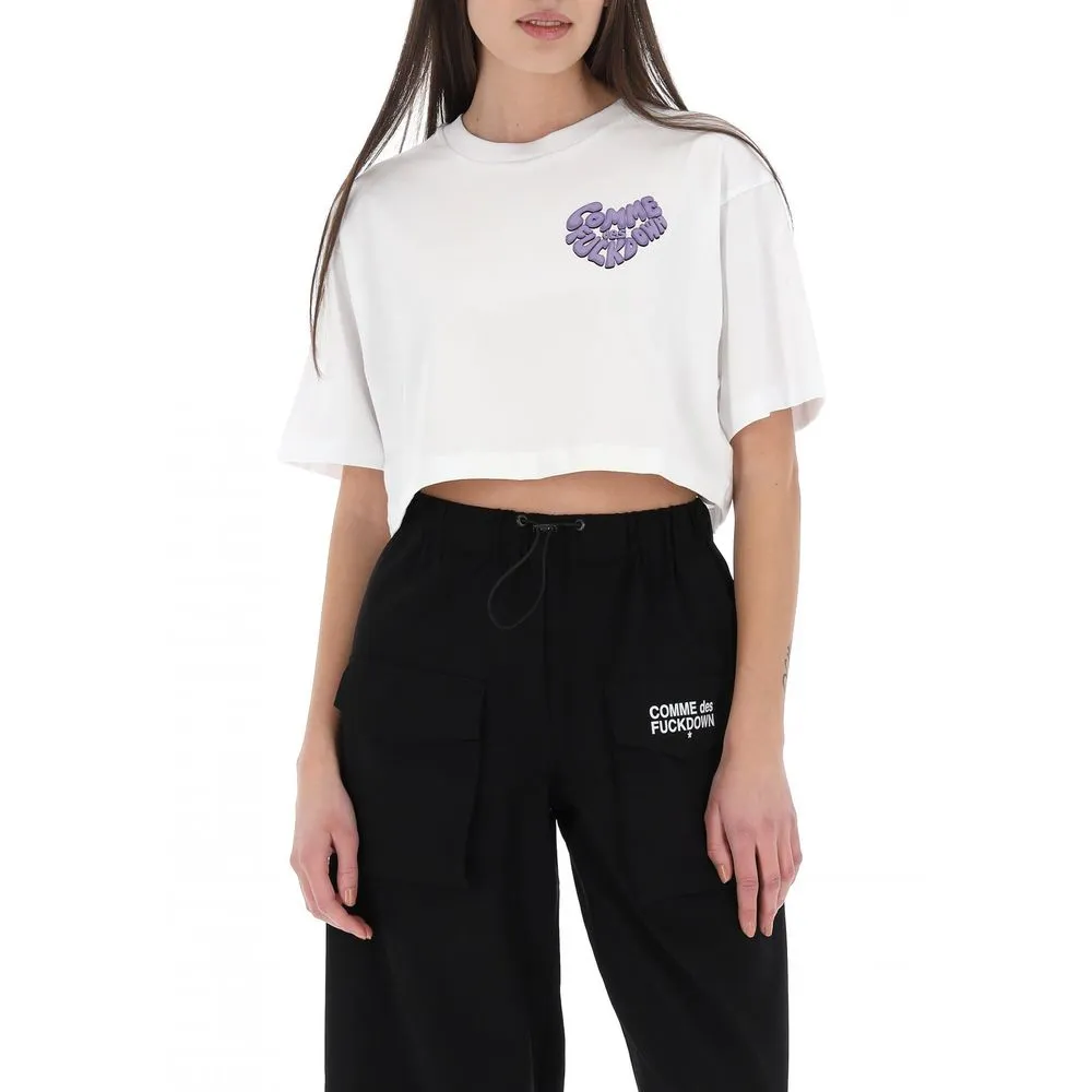 Comme Des Fuckdown White Cotton Women T-Shirt sold by Siebentaschen product image thumbnail 3