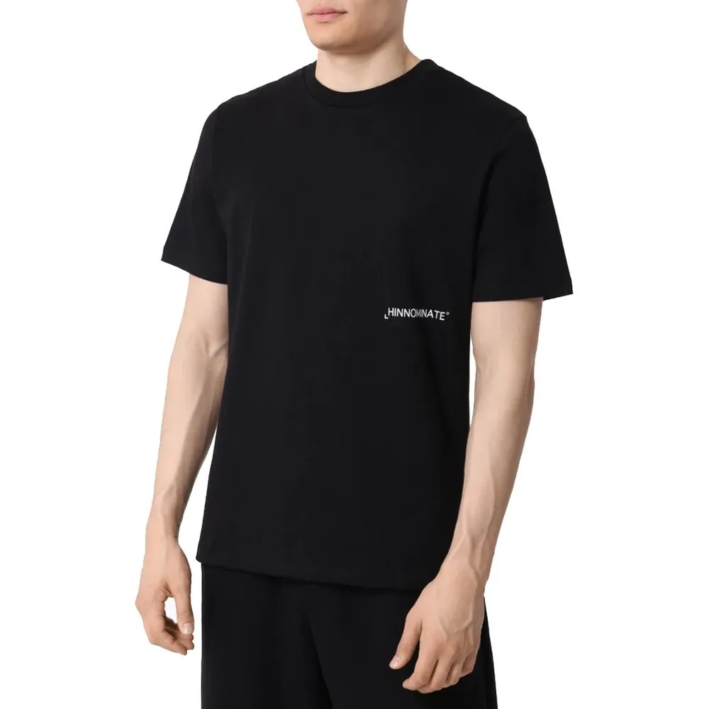 Hinnominate Black Cotton T-Shirt sold by Siebentaschen