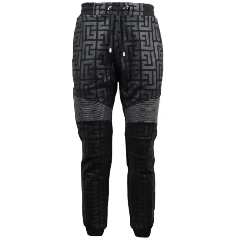 Balmain Black Cotton Men Jogging Pant sold by Siebentaschen