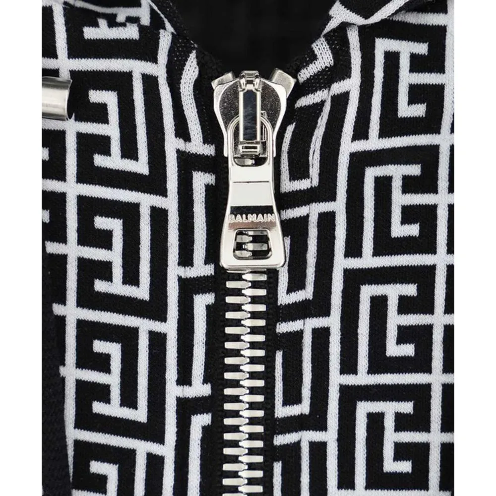 Balmain Black Cotton Men's Sweater sold by Siebentaschen product image thumbnail 3